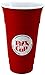 Party Cup Red 32 Oz. - Doublewall Insulated - Dishwasher Safe - Sweat Proof - Reusable Beverage Cup