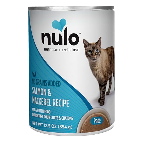 Image of Nulo Salmon & Mackerel Recipe Pate Wet Canned Cat Food,12.5 Ounce,(Pack of 24)