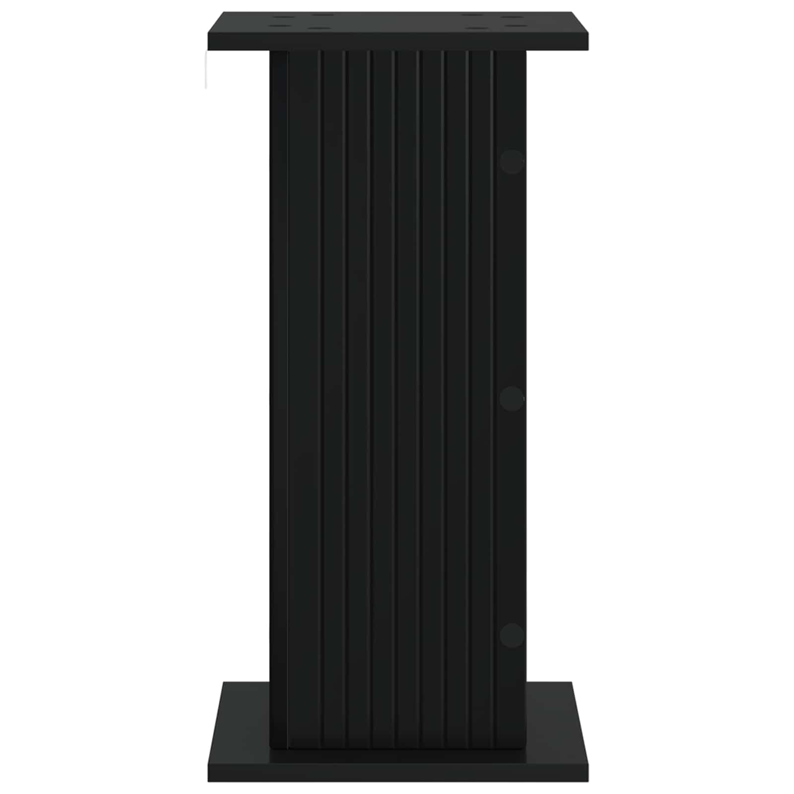 Support plante noir en bois d'ingénierie 2 pcs 30,5 x 30 x 60,5 cm pour intérieur jardin balcon terrasse, support tuteur pot jardinière pour maintien croissance plante grimpante décor