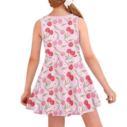 Gilrs Cute Sleeveless Crew Neck Dresses Casual Twirly Dresses for Girls 3-16Years Old2