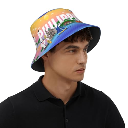 Sombrero Bucket con Bandera de Filipinas para Pesca y Senderismo miniatura 6