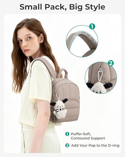 BAGSMART Quilted Mini Backpack