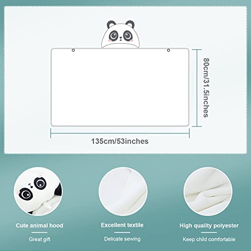 Michley Cartoon Hooded Baby Towel Unisex, Premium Soft Swimming Bathrobe Large Washcloths 31.5" X 53" For 0-9T (Panda) #TOP2