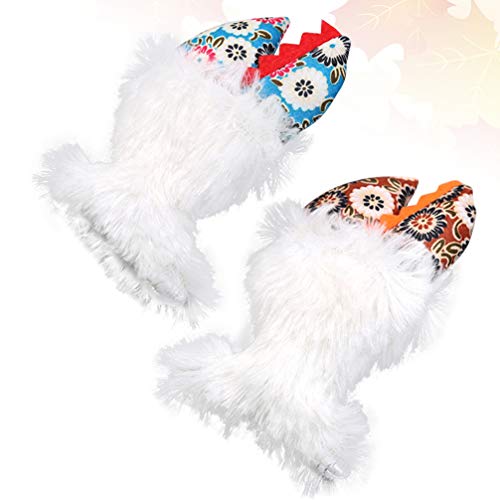 STOBOK 2 peças de pelúcia de gato, erva de gato, formato de peixe, brinquedos de limpeza de dentes d