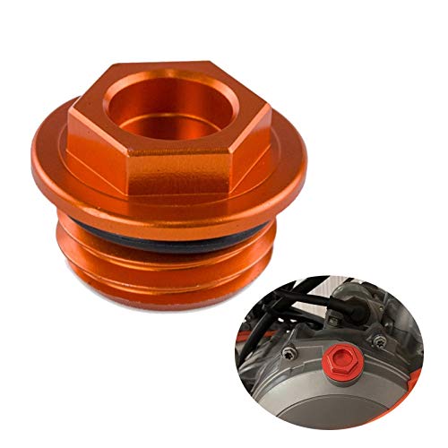 Tappo Sfiato Olio CNC In Alluminio Anodizzato Arancione Per KTM EXC/EXCF 125, 250, 300, 400, 450, 530 - Foto 5