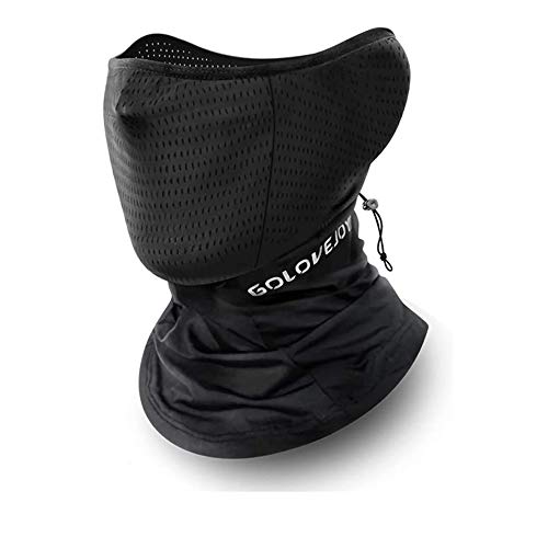 A-KG UV クール フェイスマスク FM41-43 夏用 冷感 マスク フェイスカバー ネックカバー UVカット 最新 2020 モデル ランニング バイク スポーツ ME41 ブラック