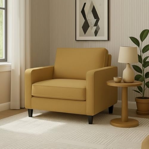 Image of The MM Furniture store Premium Fabric Sofa - Dirty Gold (1 Seater)