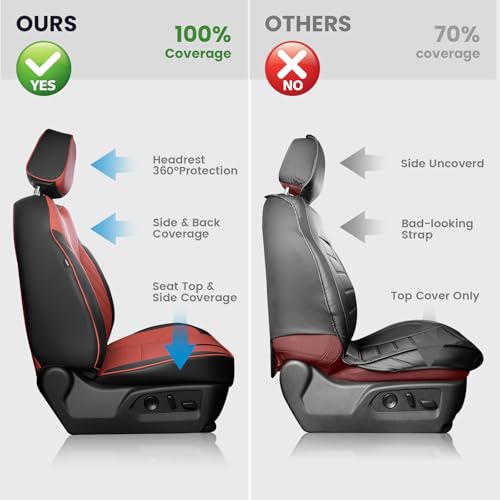 Image of 2019-2026 Chevy Silverado /GMC Sierra Seat Covers, Black & Red