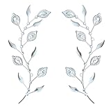 sxnzequnze Bling Metal Leaf Decoration Home Decoration Modern Minimalist Style Wall Hanging Art Living Room Bedroom Bathroom Wall Decoration Set of 2 Silver