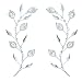 sxnzequnze 2 Set Metal Tree Leaf Wall Art for Home Decor Living Room Bedroom Dining Room Bling Rhinestone, 3D, Iron Branch Hanging Leaf Sculpture Art Pieces -Silver 16.5in*6.7in