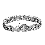 Unisex Neutral Style Fashion Bracelet, Peace And Good Luck Bracelet, Timeless Retro Design (8.66 inch)