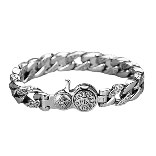 Unisex Neutral Style Fashion Bracelet, Peace And Good Luck Bracelet, Timeless Retro Design (8.66 inch)