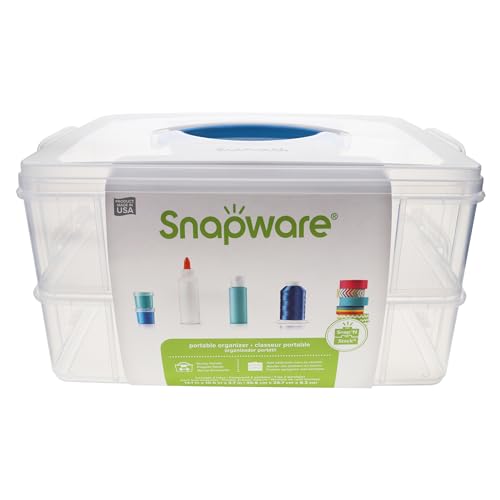 Snapware Snap 'N Stack Portable Organizer, 14.1-Inchx10.5-Inchx3.7-Inch Rectangle, Pack of 2 by Snapware - Used condition - CA$14.26