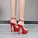 YekgfuD Flip-Flops Stiletto Platform Summer Fashion 13CM High Heels Sexy Everyday Casual Work Women's Sandals,Red,7