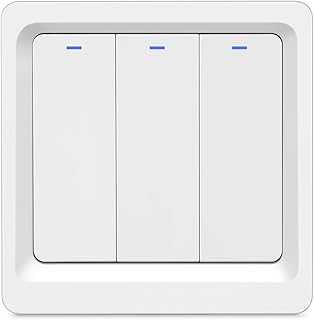 Lancoon Kabellos TasteIntelligentes Licht Schalten Telefon-APP Schnelles Passen Fernbedienung Mit Sprachsteuerung für Deckenlampe,LED-Glühbirne Einzel-L-Draht, Einfach zu Installieren(4Gang)