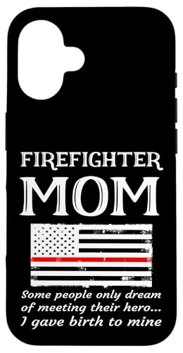 Proud Firefighter Mom ���h�m ���h�m �� �A�����J���� �X�}�z�P�[�X iPhone 16 �p