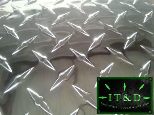 24" x 48" Aluminum Diamond Plate Flat Sheet .063" Tread Brite Bright Finish 3003