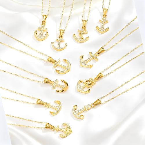 WishChic 18k Plated Gold Necklace for Women, 1.1mm Cubic Zirconia Dainty Cable Gold Chain for Women Non Tarnish & Sturdy Adjustable Length Women's Chain for Everyday Wear Love Type — view 5