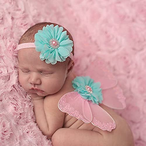 Fascia per capelli per bambine con ali d'angelo