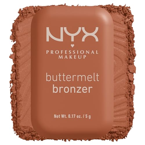 Nyx Professional Makeup - Bronzeur Poudre Compacte - Teint Hâlé Jusqu'à 12H Sans Transfert - Idéal Toutes Carnations - Formule Vegan - Buttermelt Bronzer - Teinte : Butta Ballin