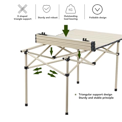 Chaises de Table Pliantes de Camping Matériel Portable Léger Extérieur Pliable - 4