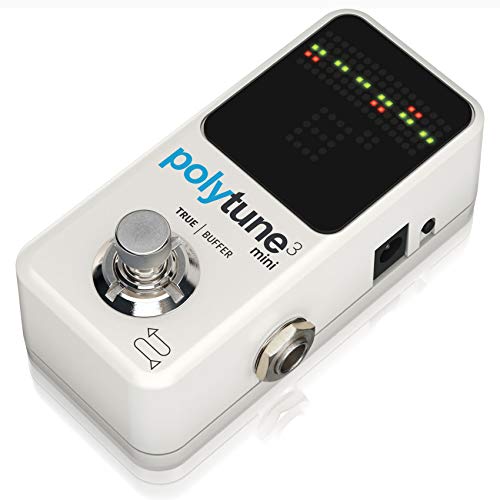 TC Electronic POLYTUNE 3 Kleiner Polyphoner Tuner mit Mehreren Stimmmodi und Integriertem BONAFIDE-PUFFER
