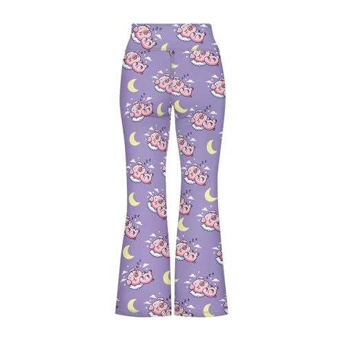 Hawapod Girls Bell Bottom Leggings High Waisted Fashionable Cute Flare Pants Butt Lift Stretchy Daily Yoga Bootcut Pants2