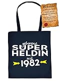 trendiger Aufdruck: geborene Super Heldin seit 1982