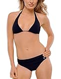  Schiesser Damen Neckholder Tai Bikini-Set, Schwarz (schwarz 000), 36