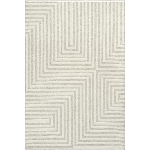 Tapete nuLOOM Nicolai Cream 5'3" x 8' miniatura 3