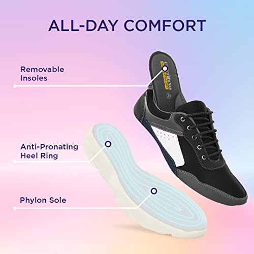 Image of Centrino Mens Casual Shoes Fashion Lace Up Non-Slip Flats Trendy Stylish All Day Comfortable Lightweight Sneakers with Extra Comfort on Heel (6029)