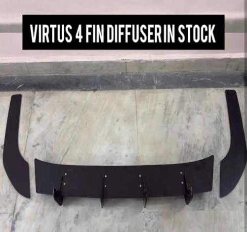 Image of Body Styling-Body Kit Rear /Front 3PC 4PC Splitters & Spoilers Various Type of Fin Diffusers and 2PC Big Small Sides ABS Mirror Covers & Wheel Arches Car Accessories (4 FIN Virtus Diffuser)