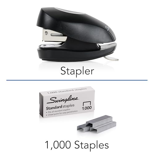 Swingline Tot Stapler with Built-in Staple Remover, Pre-Packed with 1000 Swingline Standard Staples, 12-Sheet, Mini Stapler, Black (7471179141B-23) image 2