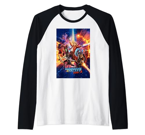 T-shirt de baseball Marvel haut de gamme avec manches raglan et motif cosmique