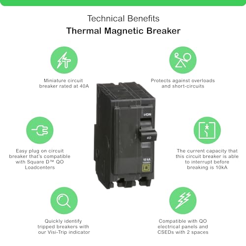 Square D by Schneider Electric Square D - QO240CP QO 40 Amp Two-Pole Circuit Breaker - Thumbnail 3