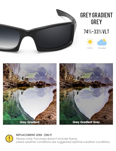 Image of BLAZERBUCK Polycarbonate Replacement Lenses for Oakley Fives Squared(4+1) OO9238 - Grey Gradient Grey