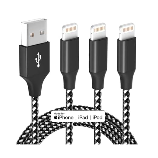 iPhone Charger Fast Charging Cord 3 Pack 10 FT Apple MFi Certified Lightning Cable Nylon Braided iPhone Charger Cord Compatible with iPhone 13 12 11 Pro Max XR XS X 8 7 6 Plus SE iPad and More