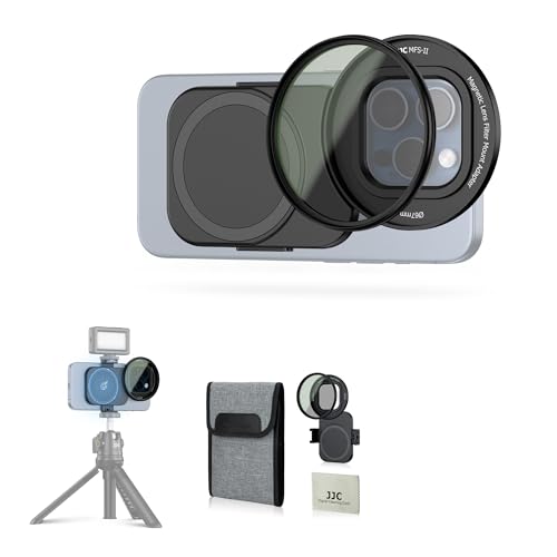 JJC 67mm CPL Filter for iPhone, Magnetic Circiular Polarizer Lens Filter Adapter Kit Compatible with iPhone 16 15 14 Pro Max Plus with 1/4” Screw & Shoe Mount for Vlogging Video Recording TikTok