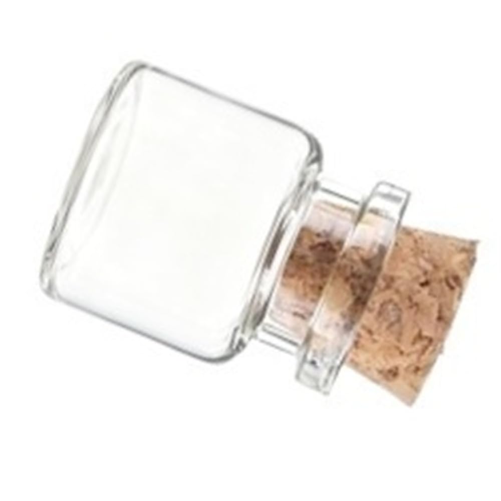 GOCENJIU Small Storage Vial 10pcs Transparent Small Borosilicate Glass Bottles with Cork, Decoration Drift Bottle Mini Empty Jars