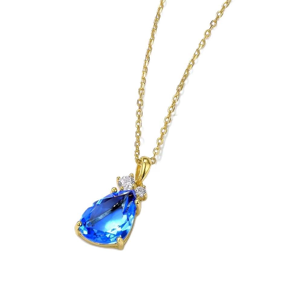 Pendentif en cristal jaune pour femme bijoux colorés géométriques