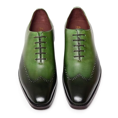 Image of Lethato Handcrafted Wholecut Oxford Men's Genuine Leather Lace Up Dress Shoes