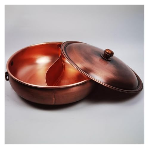 Olla caliente china de cobre de 28 cm con construcción artesanal duradera 7