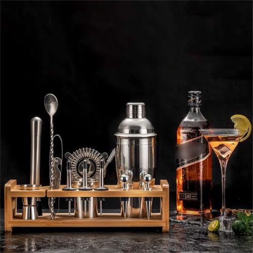 Set coctelera de acero inoxidable 750 ml con 12 piezas miniatura 5
