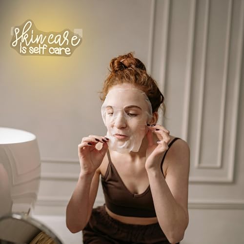 Image of WLHOPE Skin Care is Self Care Neon Signs for Wall Decor LED Lights Decorations for Beauty Salon Facial Spa Bathroom, Get Your Business Seen Day or Night