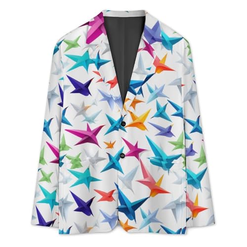 Paper Swallow Birds Men's Casual Blazers Slim Fit Sport Coats Blazer Two Buttons Suit Jacket for Work Party3