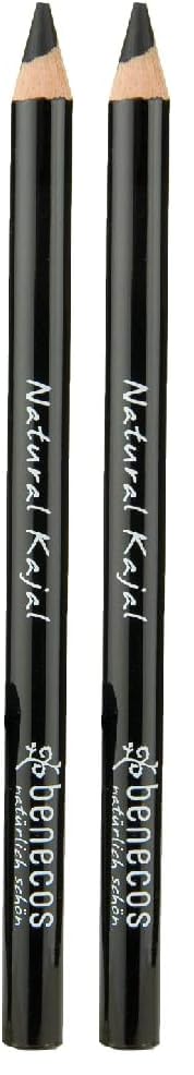 benecos Naturkosmetik - Kajalstift - vegan - talkfrei - schwarz 1,13g (Packung mit 2)