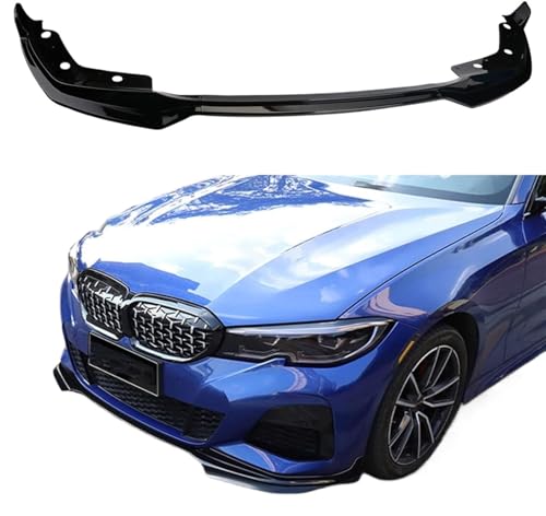 Lame de pare-chocs avant BMW Série 3 G20 G21 320i 330i noir brillant M-Sport 19-22