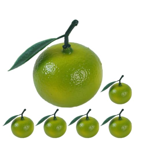 Abaodam 6 Pezzi arancia artificiale arredamento casa decorazione casa finto arancione realistico statua delle arance del supermercato arancinotto adornare arance di simulazione Home decor