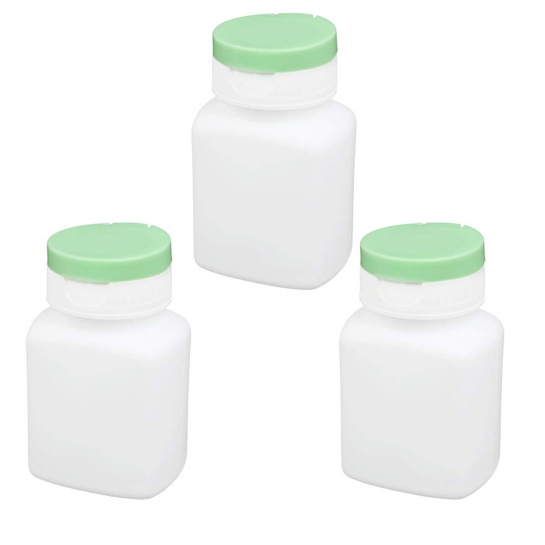 Aexit 3pcs 45mmx35mmx80mm gauge 90ml Plastic Rectangle Shaped Bottle White