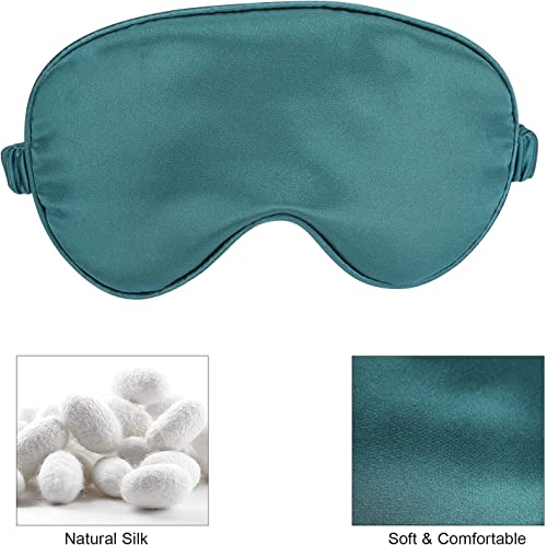 WIZBIOTECH Máscara para dormir para mujeres y hombres y niñas, ajustable, gafas de dormir, transpirables, para viajes, unisex, set (dorado)